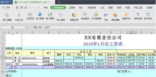 excel工资系统,简化财务工作，提高效率